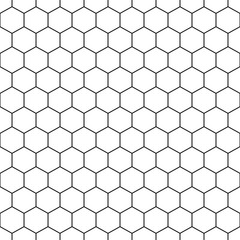 Seamless hexagonal pattern - vector geometric background