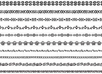 Illustrated seamless borders