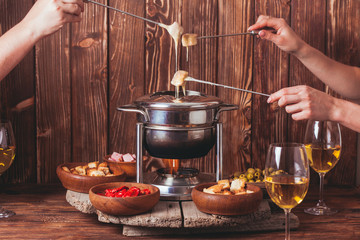 The cheese fondue