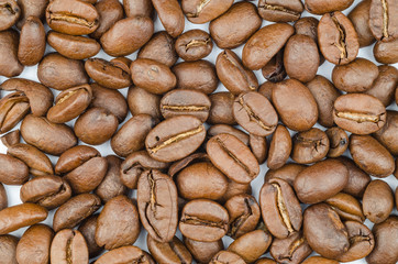 Coffee beans on table
