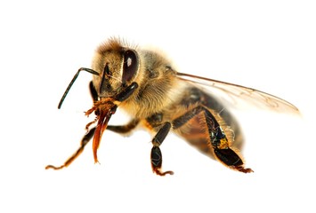 bee or honeybee in Latin Apis Mellifera