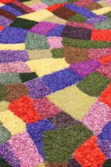 Multicolored floral carpet