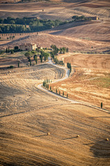 Beatiful typical countryside summer landscape in Tuscany, Italy