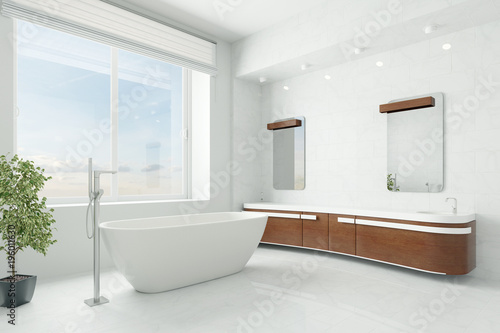 "Luxuriöses Badezimmer mit Badewanne" Stockfotos und lizenzfreie Bilder