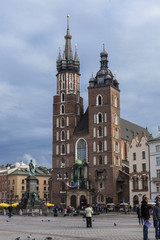 Naklejka na ściany i meble Santa Maria church, Krakow, Poland