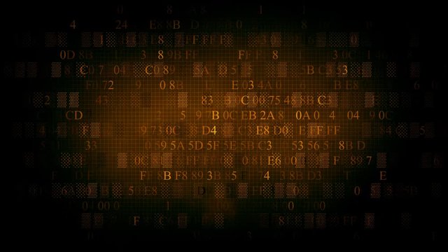 Background of hexadecimal code. Background of brown color