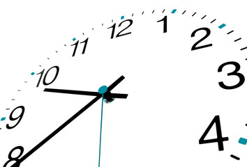 Neutrale analoge Uhr - perfekt für Info zu Ihren Öffnungszeiten