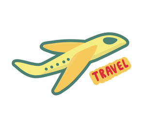 airplane travel symbol. sign of tourism and traveler