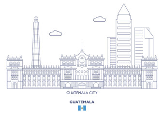 Obraz na płótnie Canvas Guatemala City Skyline, Guatemala