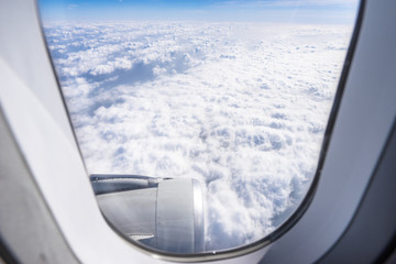 Fototapeta na wymiar window of airplane