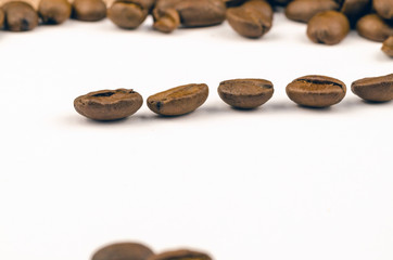 Coffee beans on table