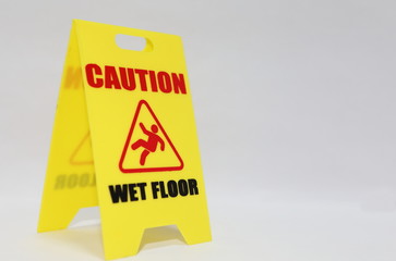 Caution wet floor signage