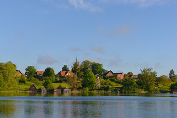 Obraz premium Urlaubsort Wustrow in der Mecklenburgischen Seenplatte