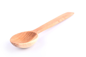 wooden spoon isolated on white background