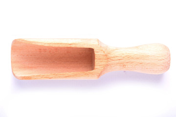 Fototapeta na wymiar wooden slove spoon isolated on a white background