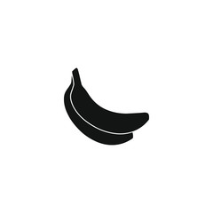 Banana icon, silhouette style