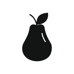 Pear icon, silhouette style