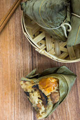 Zongzi or Traditional Chinese Sticky Rice Dumplings