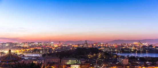 panoramic cityscape in beijing china