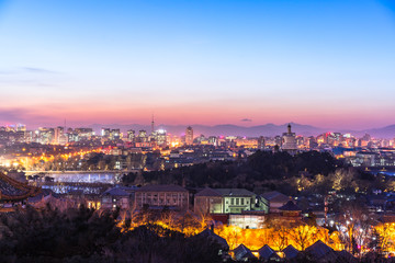 Fototapeta na wymiar panoramic cityscape in beijing china