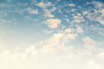 Blue sky with white clouds. Sky clouds background.
