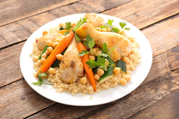couscous with chicken and vegetable