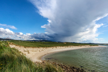 Coast landscape with the dramatic sky