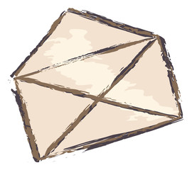 simple brown envelope sketch