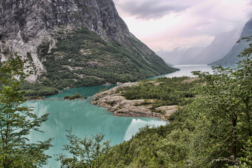 Fototapeta na wymiar The beauty of Norway's summer Norwegian landscape