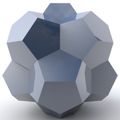 3D illustration of dodecahedron compound