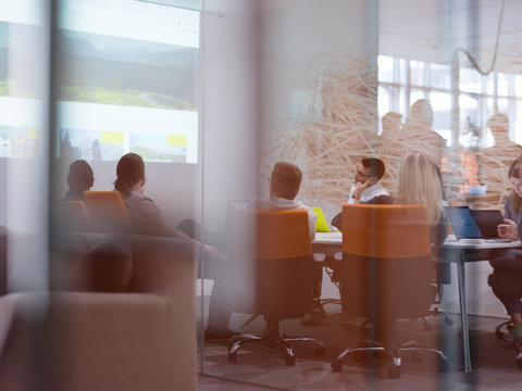 Startup business team at a meeting