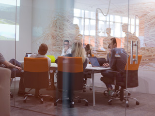 Startup business team at a meeting