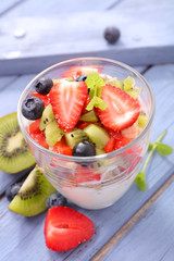 delicious fruit dessert