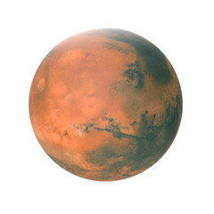 Mars Planet on white. 3D illustration