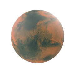 Obraz na płótnie Canvas Mars Planet on white. 3D illustration
