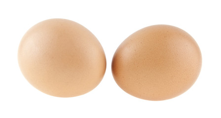chicken eggs isolated on a white background