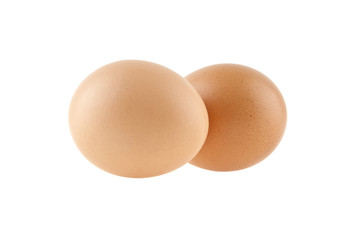 chicken eggs isolated on a white background