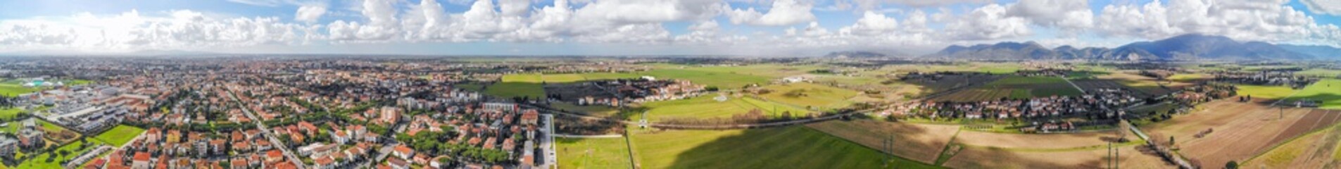 Fototapeta premium Panoramic aerial view of Pisa and city countryside, Tuscany - Italy