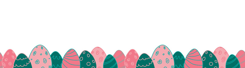 Easter seamless border