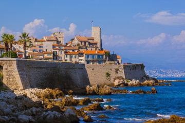 Seascape of Antibes in Provence France