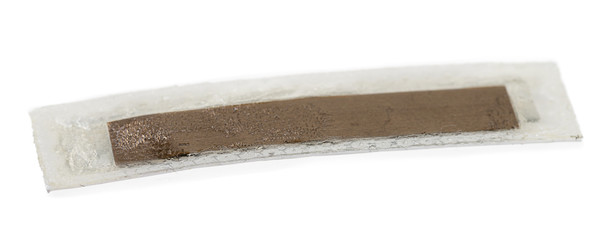 Security tag for theft protection isolated on white background.