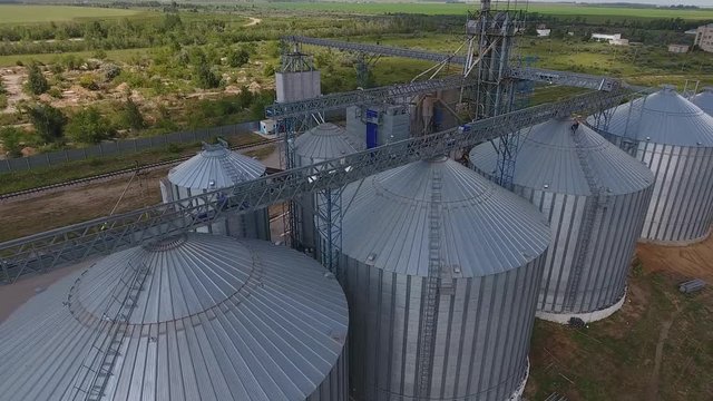 Grain storage complex.