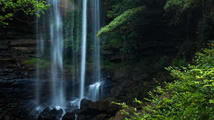 Beautiful waterfall at tropical rain forest