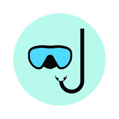 Mask and tube color icon, logo