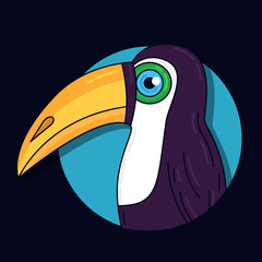 Toucan bird colorful vector illustration