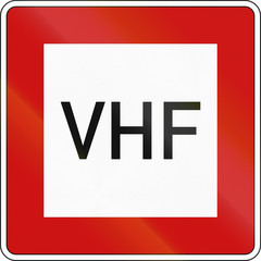German inland water navigation sign - Use radiocommunication