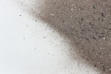 Фон пепла на белом снегу