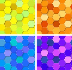 Set of gexagon mosaics