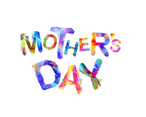 Mother's Day! Vector triangular letters