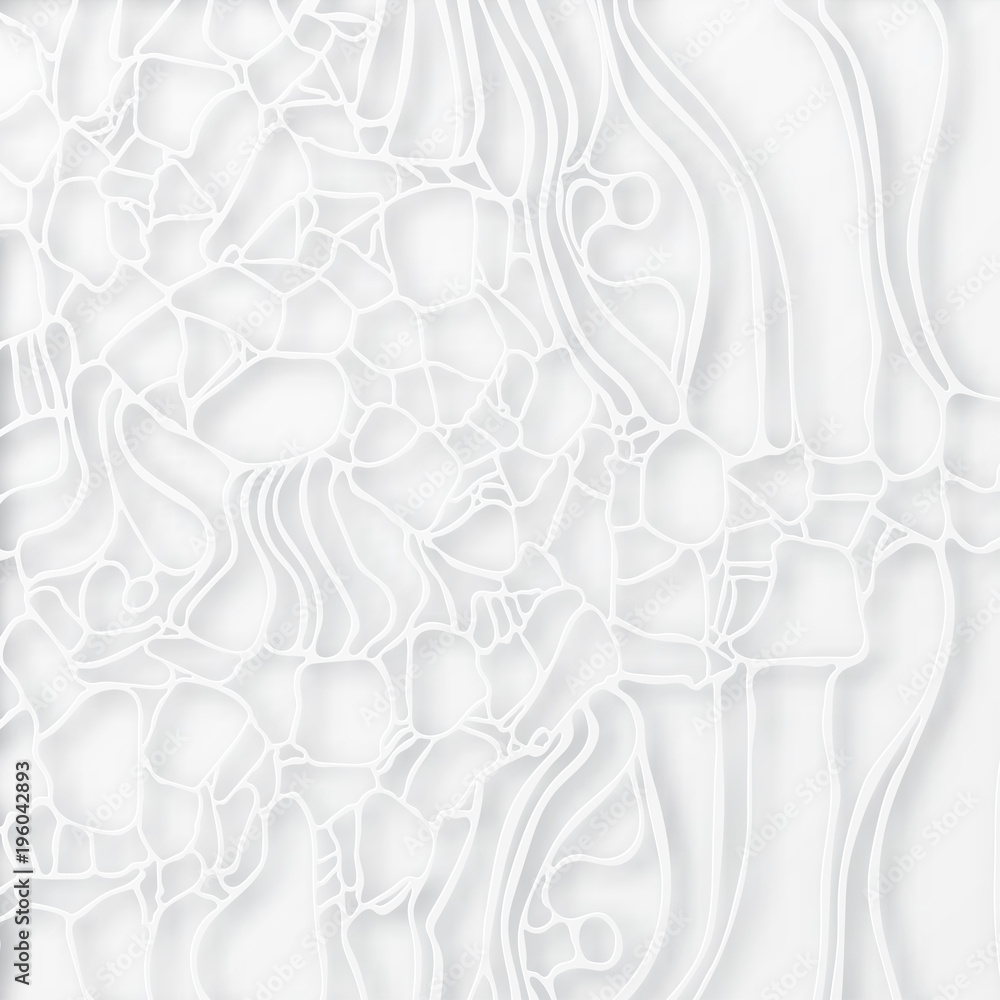 Poster abstract elegant cell texture. paper cut cobweb, 3d tile surface. elegant futuristic ornament with s